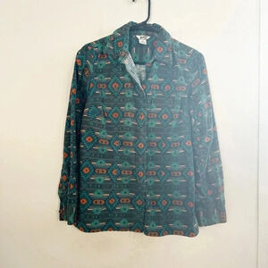 Duluth trading co Aztec printed‎ flannel XS